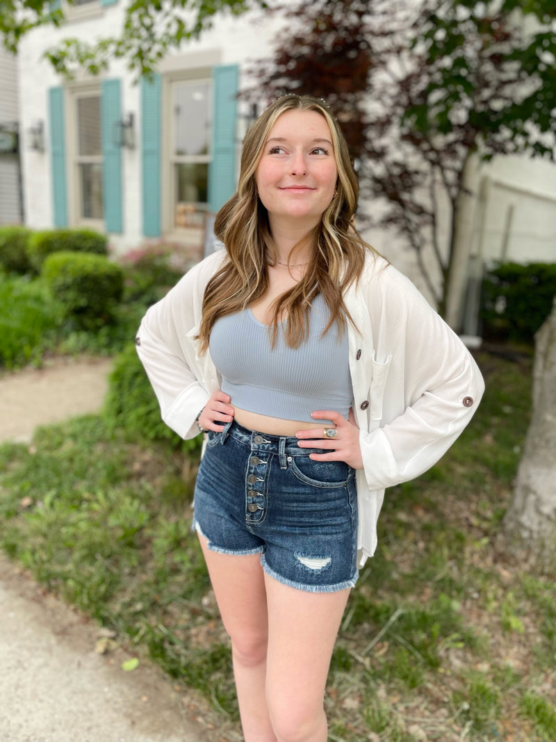 Need, Must, Want Button Up Top