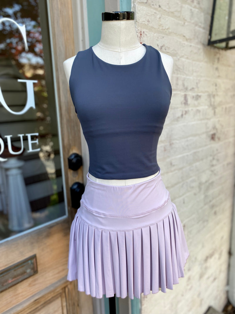 Sporty Gal Active Tennis Skirt-Pale Purple/Pink