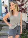 Easy On Me Crochet Tank-Olive