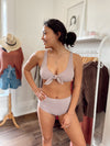 Catch Your Eye Metallic Thread Bikini-Dusty Lavender