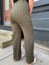 Boss Lady Olive Plaid Pants