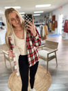 Cutie Plaid Jacket- Red