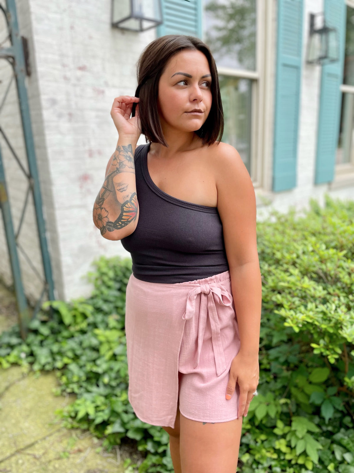 Abie Wrap Linen Skort