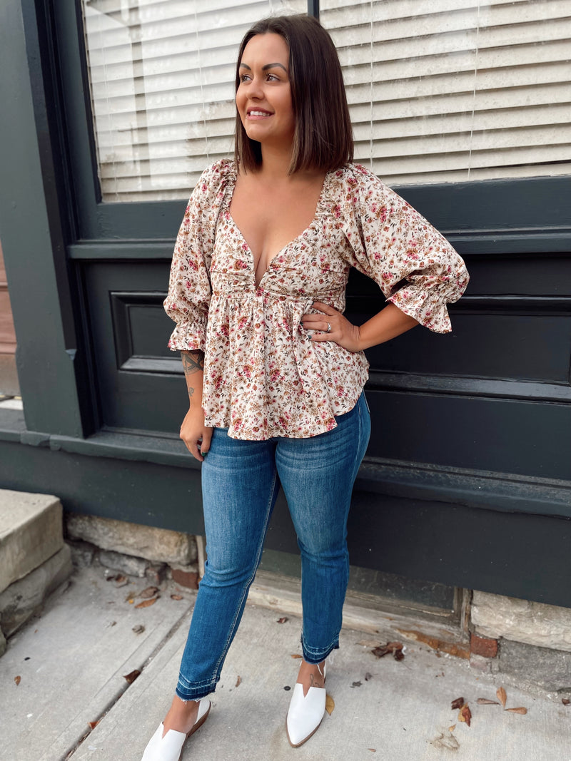 Halle Floral Print Top