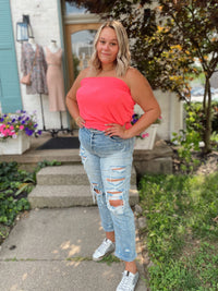 Trendy Tube Top-Hot Pink