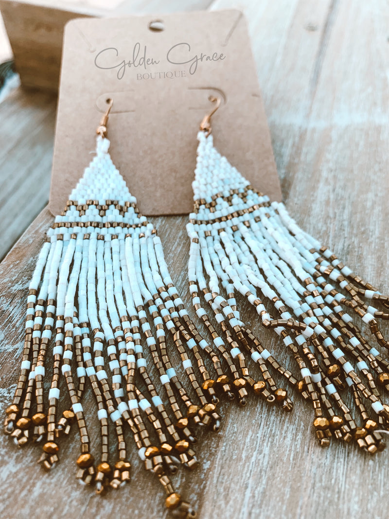 Bead Tassel Earrings