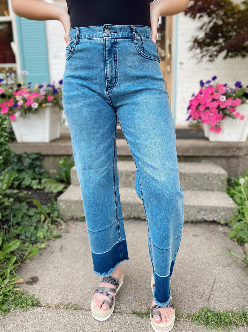 Carolina Wide Leg Crop Jeans