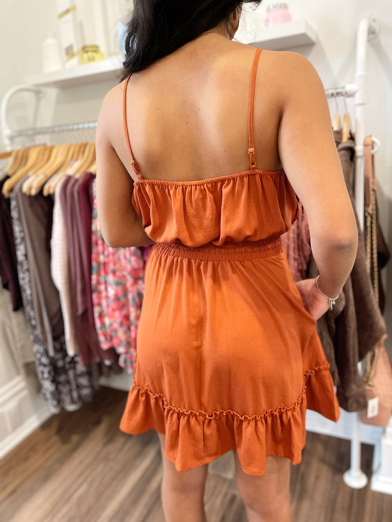 My Type Ruffle Detail Mini Dress
