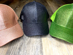 Lime Glitter Pony Cap