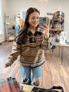 Lost Without You Aztec Pattern Jacket-Mustard Mix