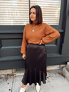 Alani Leopard Print Satin Skirt