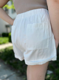 Lauryn Twill Shorts-Off White