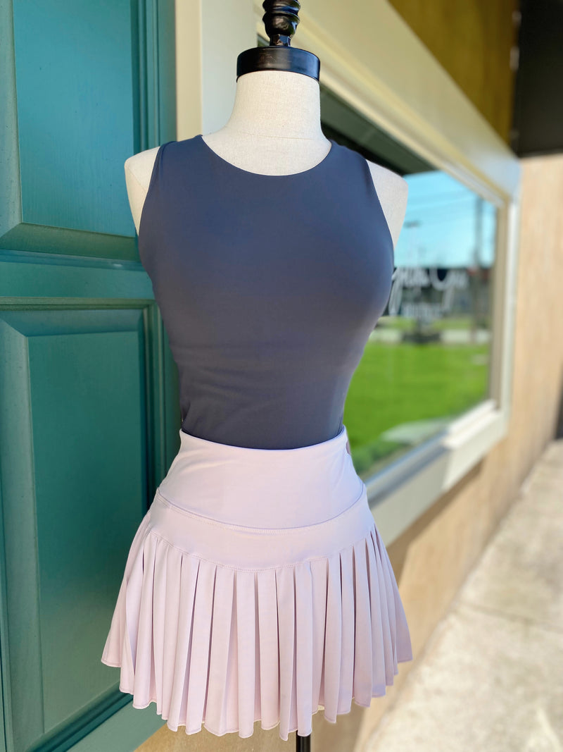 Sporty Gal Active Tennis Skirt-Pale Purple/Pink