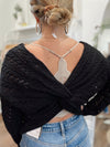 Jada Twist Back Top-Black