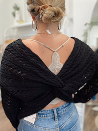 Jada Twist Back Top-Black