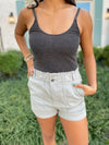 Piper Denim Shorts-Mint