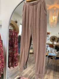 Maya Ribbed Lounge Pants- Mauve