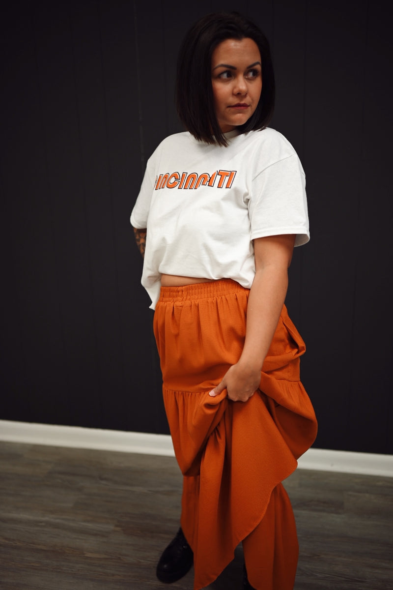 Frankie Tiered Maxi Skirt-Amber