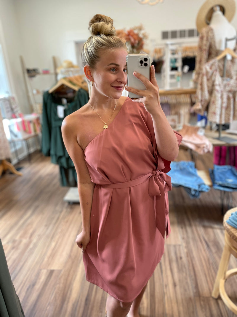 Wedding Date One Shoulder Dress