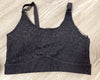 Jaclyn Leopard Texture Sports Bra- Black