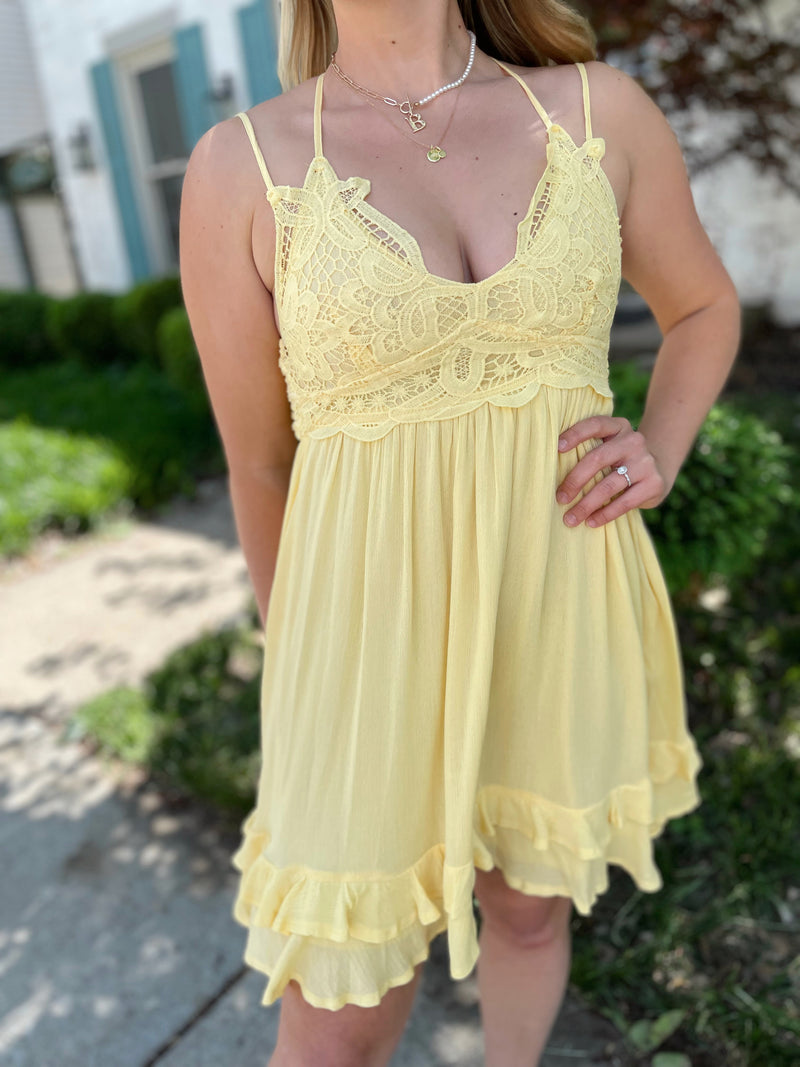 Needing Sunshine Crochet Dress