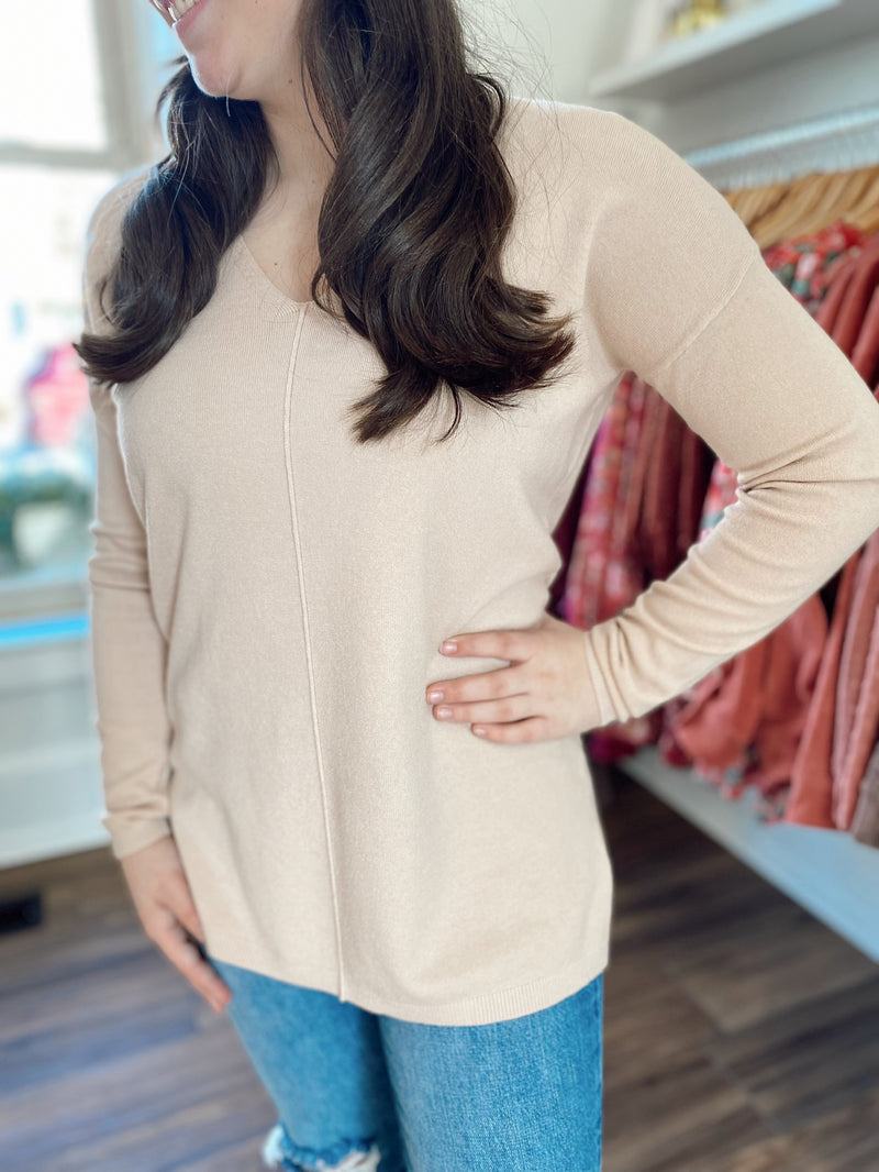 Soft and Casual V-Neck Top