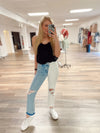 Half and Half Denim Jeans