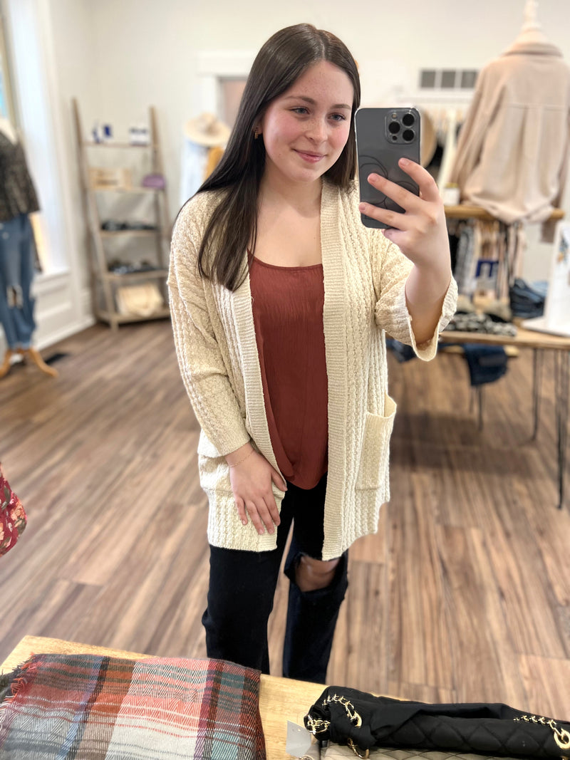 New You Waffle Cardigan