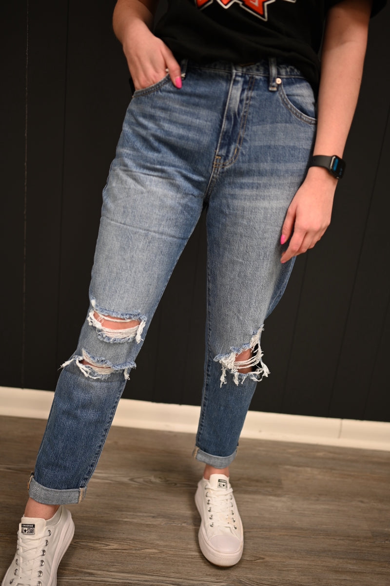 Greta High Rise Mom Jeans