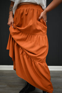 Frankie Tiered Maxi Skirt-Amber