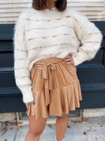 Rayna Suede Tiered Skort