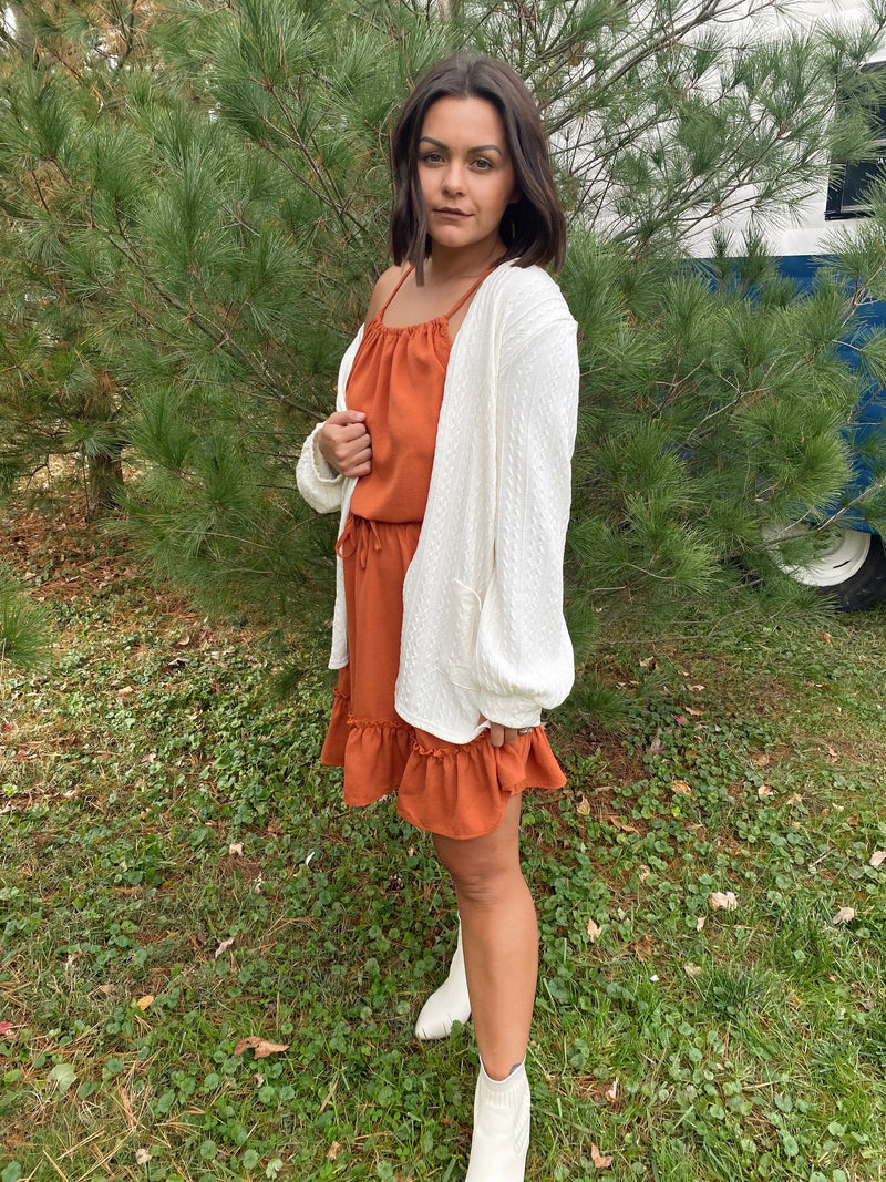My Type Ruffle Detail Mini Dress