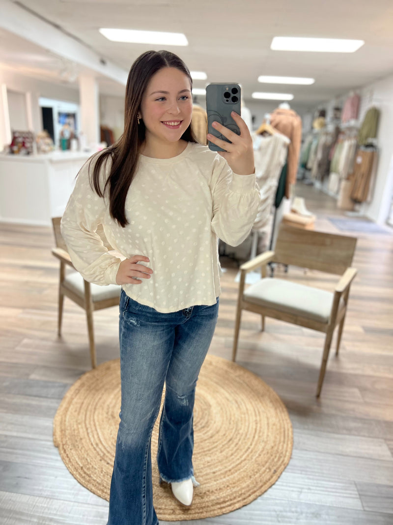 Just A Dream Dot Top-Cream