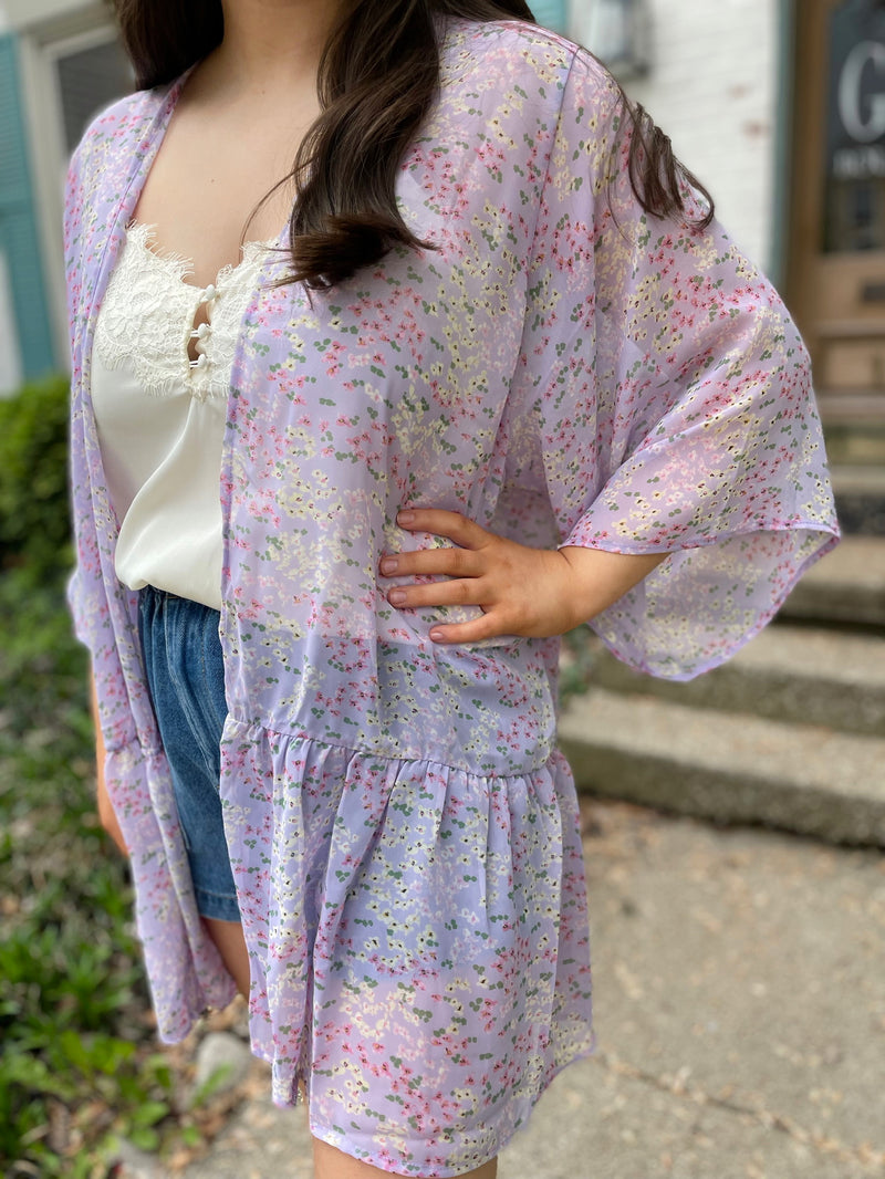 Fresh Lavender Field Kimono