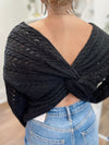 Jada Twist Back Top-Black