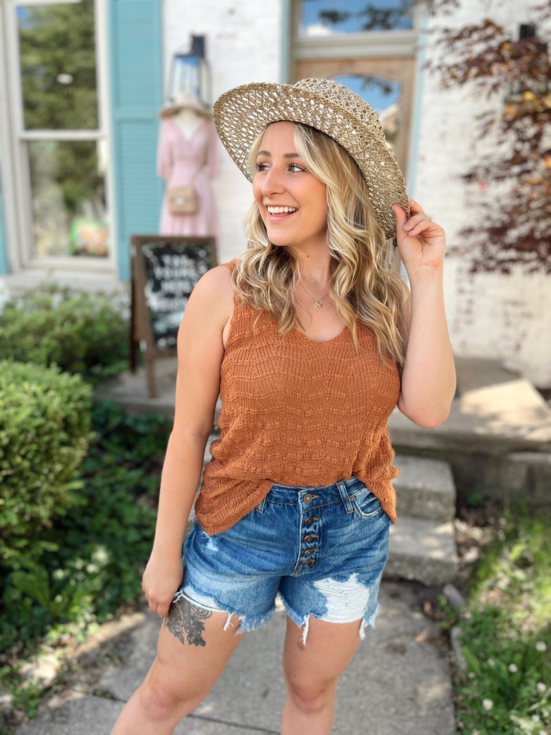 Easy On Me Crochet Tank-Gucci