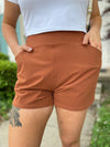 Move Freely Active Shorts-Brown Patina