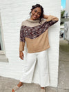 Emily Color Block Cowl Neck Top