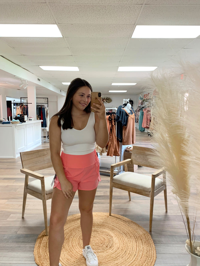 Rocky Highwaisted Athletic Short-Bubble Gum