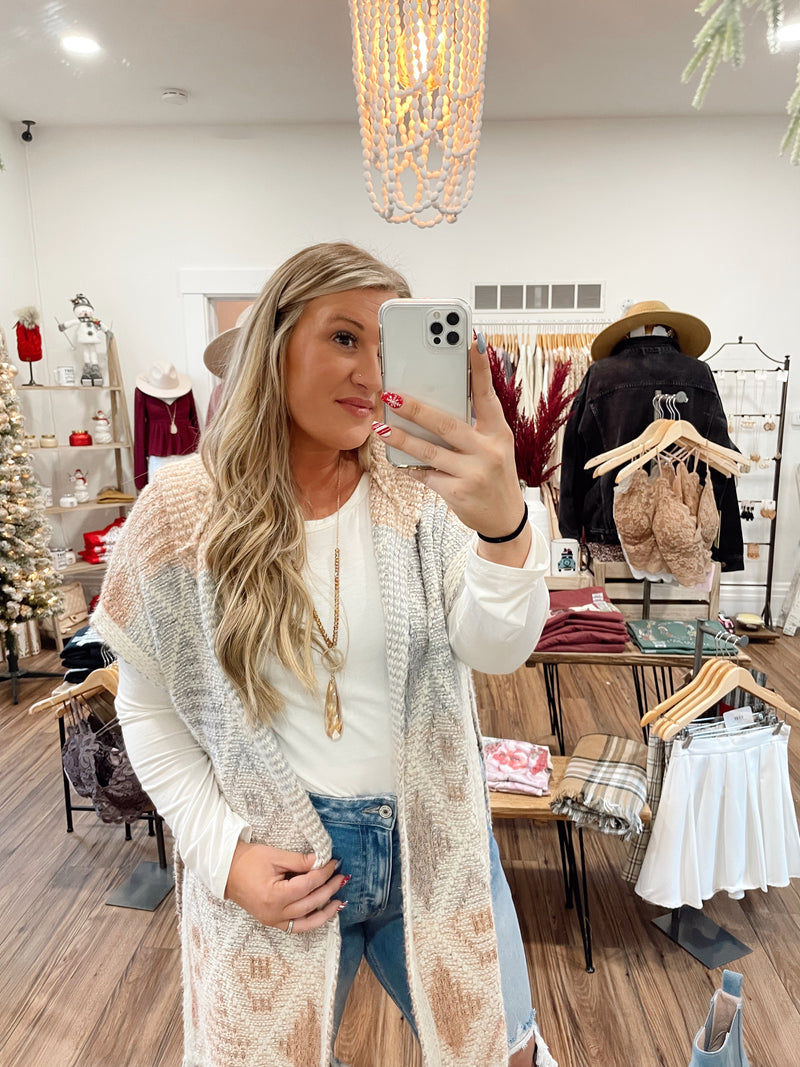 Maia Aztec Hooded Pancho