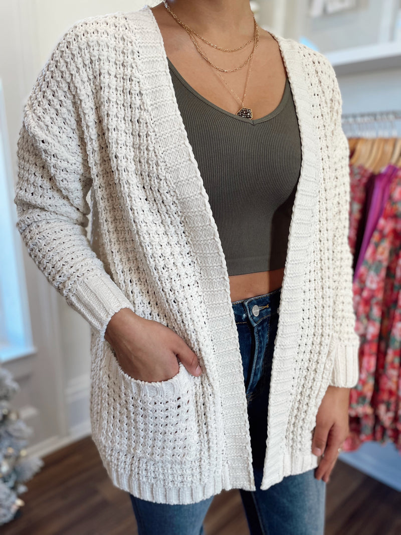 Curl Up by the Fire Cardigan-Cream