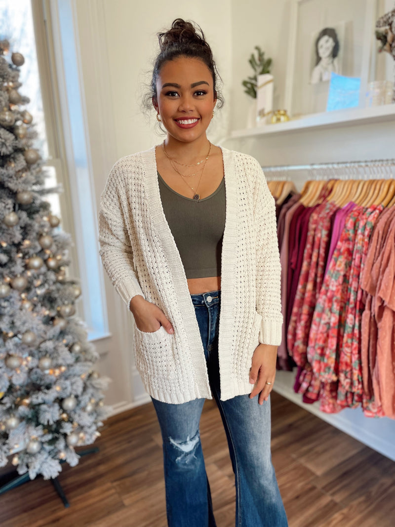 Curl Up by the Fire Cardigan-Cream