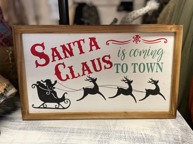 WWW Santa Sleigh Wall Art