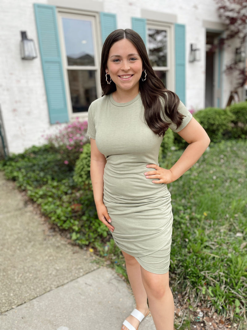 Simply Cute T-Shirt Dress-Green