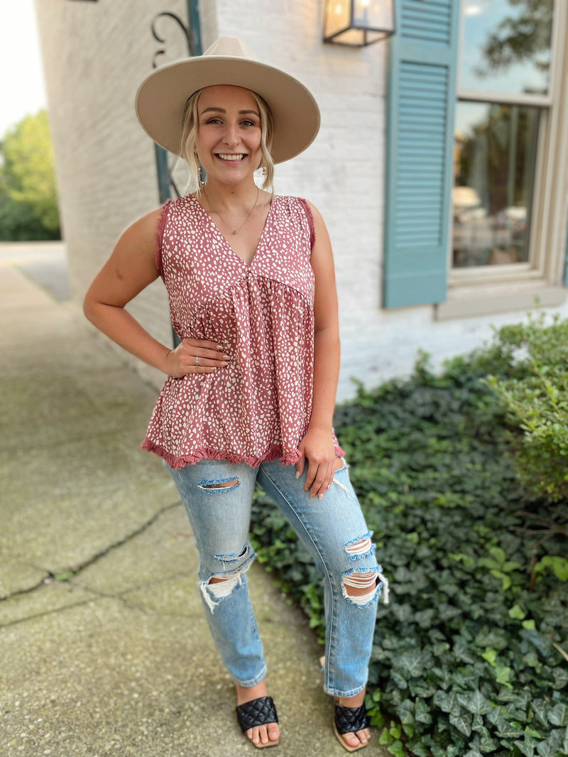 Jane Animal Print Sleeveless Top
