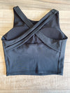 Serenity Athletic Cropped Tank-Black