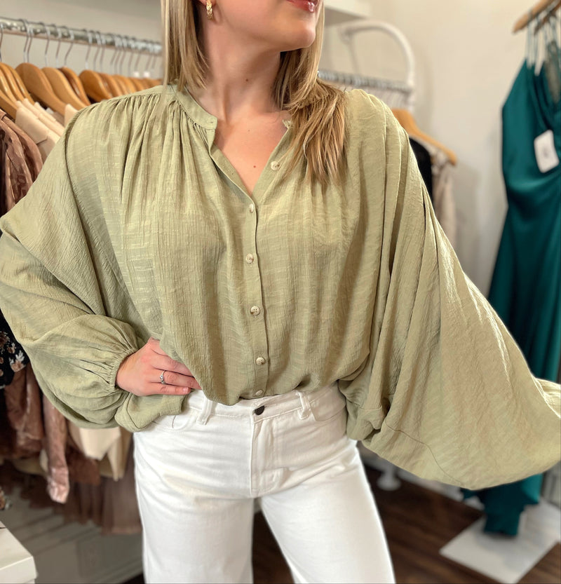 Austen Textured Button Down Blouse