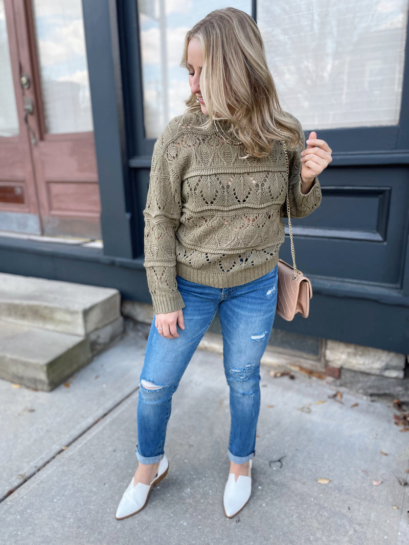 Randa Crochet Knit Sweater