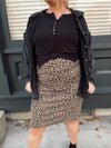 Lina Cheetah Midi Skirt