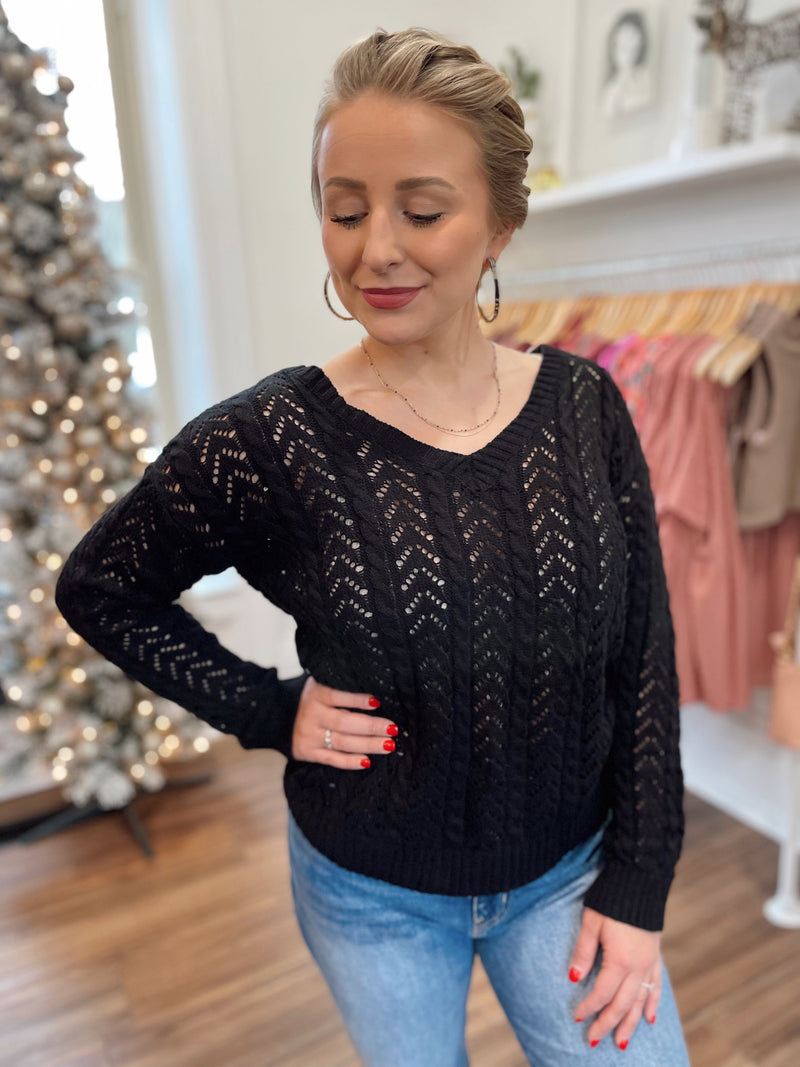 Jada Twist Back Top-Black